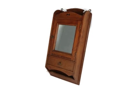 Gorgeous Medicine Cabinet Inlay Wood Antique Apothecary Kitchen Bathroom  cabinet