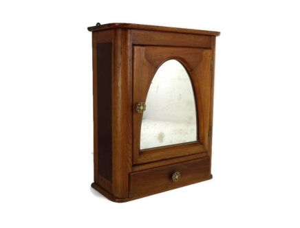 Gorgeous Funky Medicine Cabinet Antique Apothecary Special Mirror Bathroom Two Toned