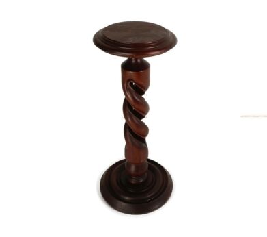 Open Barley twist Pedestal Plant stand Gorgeous Rare Barn style Bonsai table vintage