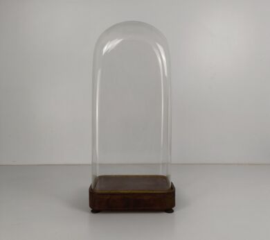 Antique Victorian Rectangular Square Hand Blown Glass Globe Dome HTF 22.95" 10.62"6.69"