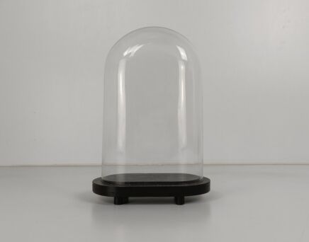 Antique Victorian Oval Hand Blown Glass Globe Dome Doll Clock 11.81"H 7.67"W4.64"