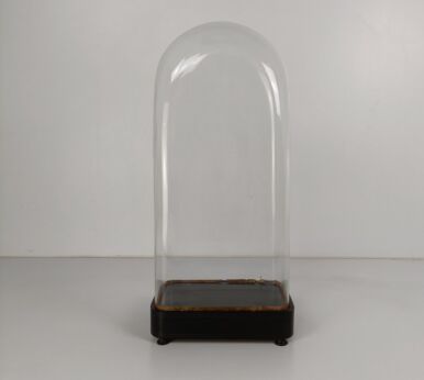 Antique Victorian Rectangular Square Hand Blown Glass Globe Dome HTF 22.36" 10.62"6.88"