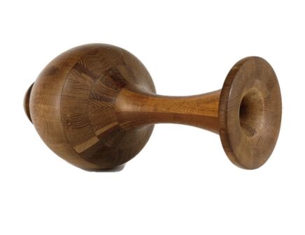Gorgeous Mid century Hardwood Art Vase by Maurice Bonami for De Coene Frères, Belgium 1950's