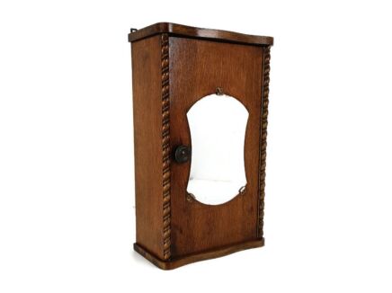 Magnificent Apothecary Medicine Cabinet Antique Wood Barley twist Kitchen Bathroom barn 