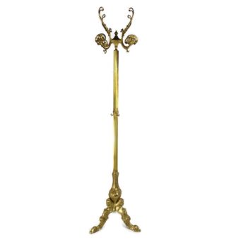 Standing Hall Tree Coat Hallway Rack Brass Eyecatcher Mermaids Base Hollywood regency 