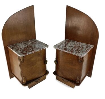 Antique Art Deco Nightstands End tables Dresser 20s 30s Vanity Cabinets  Wood Cabinets Pair wow
