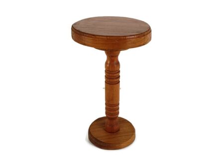 Vintage Pedestal Hand Carved Wood Plant stand Side Table occasional bonsai stand 