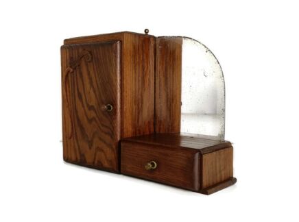 Gorgeous antique Art Deco Medicine Apothecary Cabinet Beveled glass MIrror Bathroom