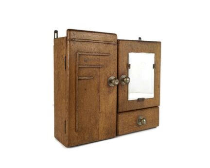 Gorgeous Antique Medicine Apothecary Cabinet Art Deco   beveled glass Bathroom Kitchen 