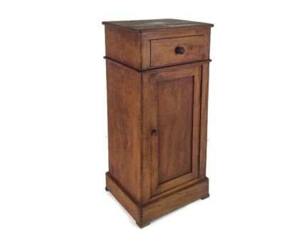Art Deco Nightstand Antique, End table, hand carved wood, wooden top, barn style