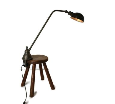 Industrial Metal Table Desk Lamp Flamant 70s - 80s Funky Pop art style Adjustable