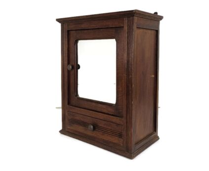 Antique Medicine Apothecary Shaving Cabinet Bathroom Wall hanging Wood 