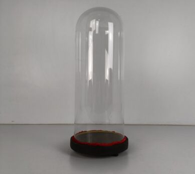 antique Round Hand Blown Glass Dome Globe Steampunk Display 22.63" D 8.46"