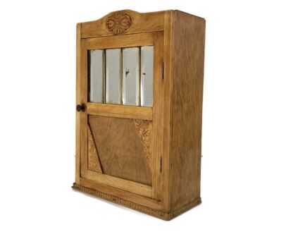 Art Deco Antique medicine Cabinet Apothecary 4 small mirror beveled Glass 