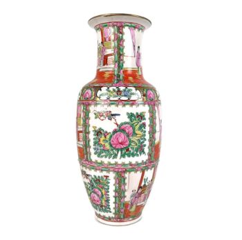 Family Rose Canton Medallion Vase vintage 70s hand Painted chic Porcelain