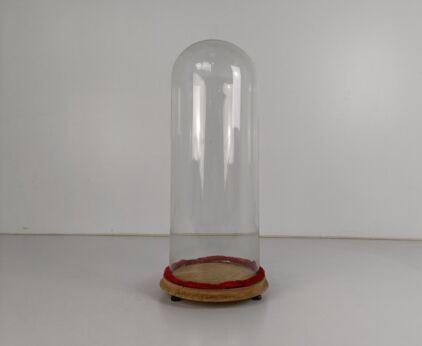 antique Round Hand Blown Glass Dome Globe Steampunk Display 19.29" D 7.08"