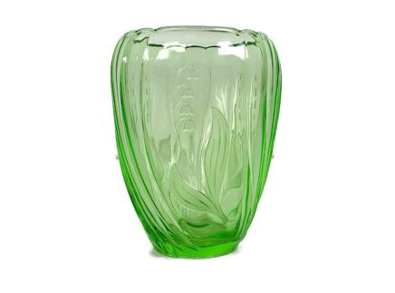 Art Deco green Depression glass Vase Decoration antique 