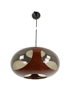 Brown Luigi Colani mid century Modern space age lamp bug eye design pendant lamp Massive