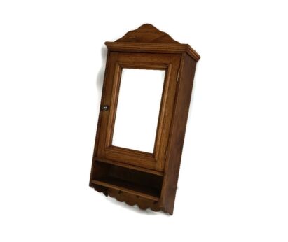 Antique Medicine Apothecary Cabinet Beveled glass Wall hanging Bathroom Shaving cabinet