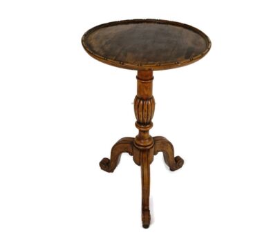 Tripod Wooden Antique Pedestal Plant stand bonsai side table Edwardian style