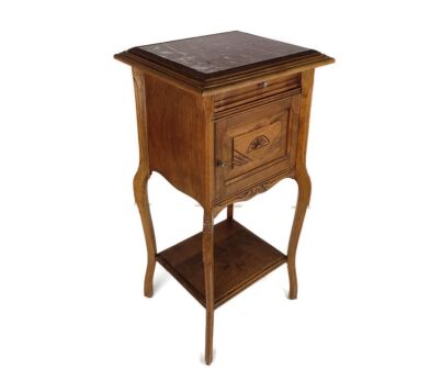 Antique Art Deco Art Nouveau Marble top Side Cabinet End Table Nightstand farmhouse barn style