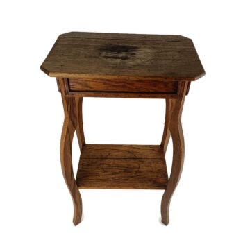 Art Nouveau Pedestal Side Occassional Table Plant Bonsai Stand Jugendstil Wood Oak 