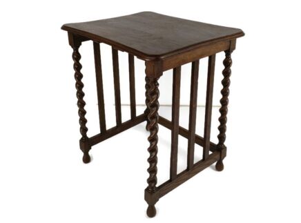 Barley Twist Wooden Side occasional Wine Table Barn Country Style Mid Century Beautiful