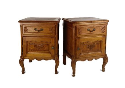 Pair of Nightstands End Tables Cabinets Louis XV style Bedroom Cabinets wood Gorgeous