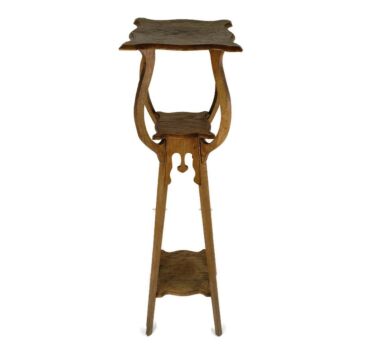 Art Nouveau Deco Ornate 3 Tier Pedestal Table Plant Bonsai Stand  Antique Barn Farmhouse Style 