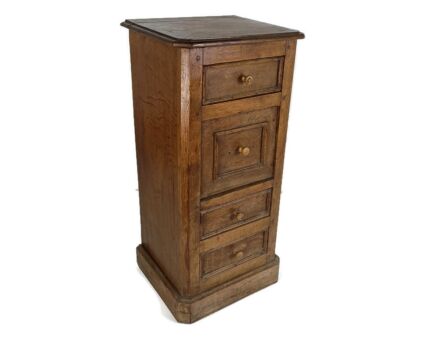 Antique  Nightstand End table bedroom cabinet French Oak chest of drawers Very rare