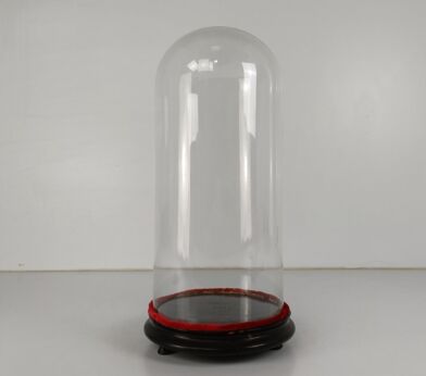 Antique Round Hand Blown Glass Dome Globe Steampunk Display 19.68" Diam. 8.85"