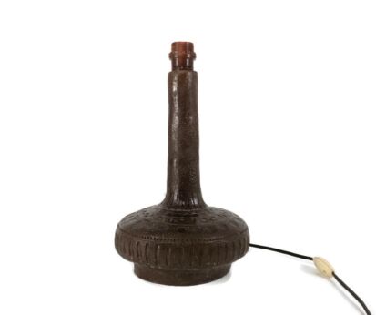Ceramic vintage Floor table lamp brown white retro  Italian Style Funky