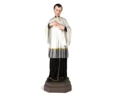 statue Saint Aloysius patron Saint Young Students gorgeous Polychrome very rare collector