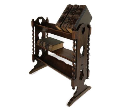 Barley Twist Book shelve Stand Storage Sewing Box Side Table Edwardian Very Rare WOW