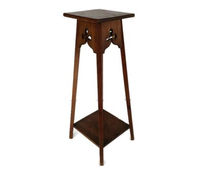 antique Art Nouveau Jugendstihl two tier Pedestal Plant stand bonsai table barn style