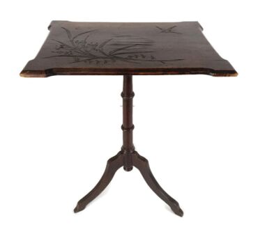 tripod Wooden Wood Side Occasional Table Edwardian style vintage Pedestal Bonsai stand