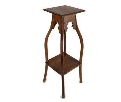 Art Nouveau Pedestal Table Plant Flower Stand Side Table Country Farmhouse Style Two Tier 
