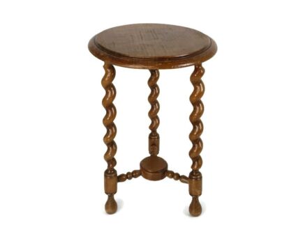 Barley Twist  Wooden Side Wine Table Two tier Pedestal Plant Bonsai Stand  Barn Country  