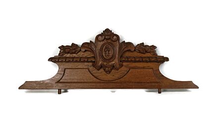Carved Wooden Pediment Over door Architectural Gorgeous Antique France Reclaimed Salvaged
