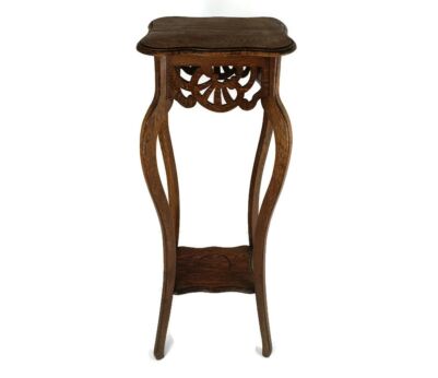 Art Nouveau Pedestal Table Plant Two tier  Flower Stand Side Table Country Farmhouse Style 