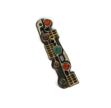 Modernist Ceramic Wall Plaque  Mid Century Modernist Abstract Fat Lava  Funky Pop Art