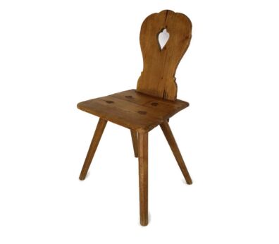 Antique dining Farmers Chair Stool with Back Carved Wood Japandi style Barn farmhouse style