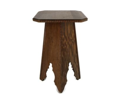 Art Deco Antique Side Coffee Occasional Table Carved Wood Barn Farmhouse style
