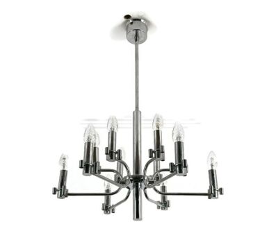 Chandelier Vintage Retro Attributed to Sciolari for Boulanger Iconic 12 lights 