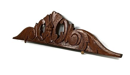 Stunning Antique hand carved wood wooden pediment over door architectural reclaimed
