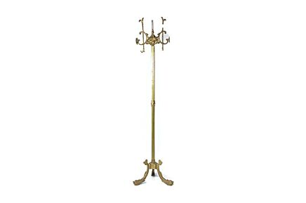 Standing Hall Tree Coat Hallway Rack Brass Hollywood regency Eyecatcher Italian Fish vintage 
