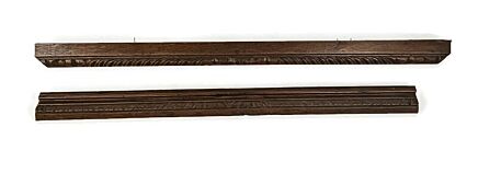 pair of wooden ornate reclaimed  trims  panels carved wood  antique salvaged architectural