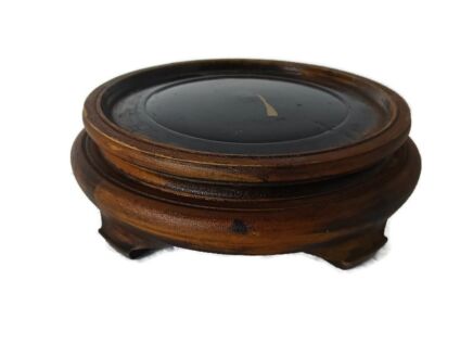 Pedestal Stand for Planter Flower Jardiniere or Vase  Wood Display Base for Buddha  vtg