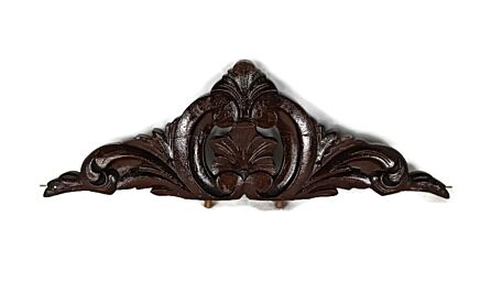 small antique Pediment Over door hand  carved wood architectural reclaimed salvaged 