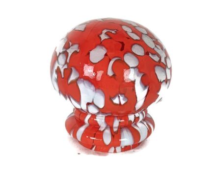Chandelier Part Shade Art Glass  Bohemian Style color pop red white ball lamp 
